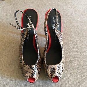 Rock & Republic RRCRUZSNAKE Stiletto red heels